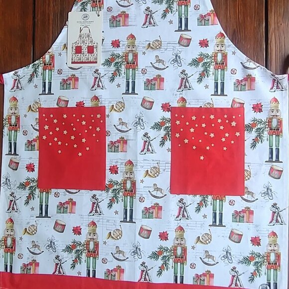 Nutcracker Ballet Holiday Apron Large Pockets Adjustable  Adult OS - Picture 6 of 9